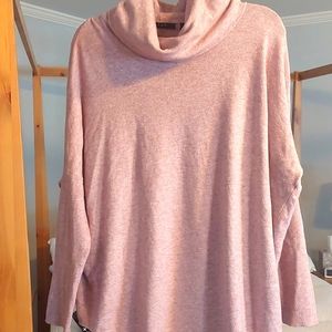 blush pink Cyrus revolution tunic sweater, medium